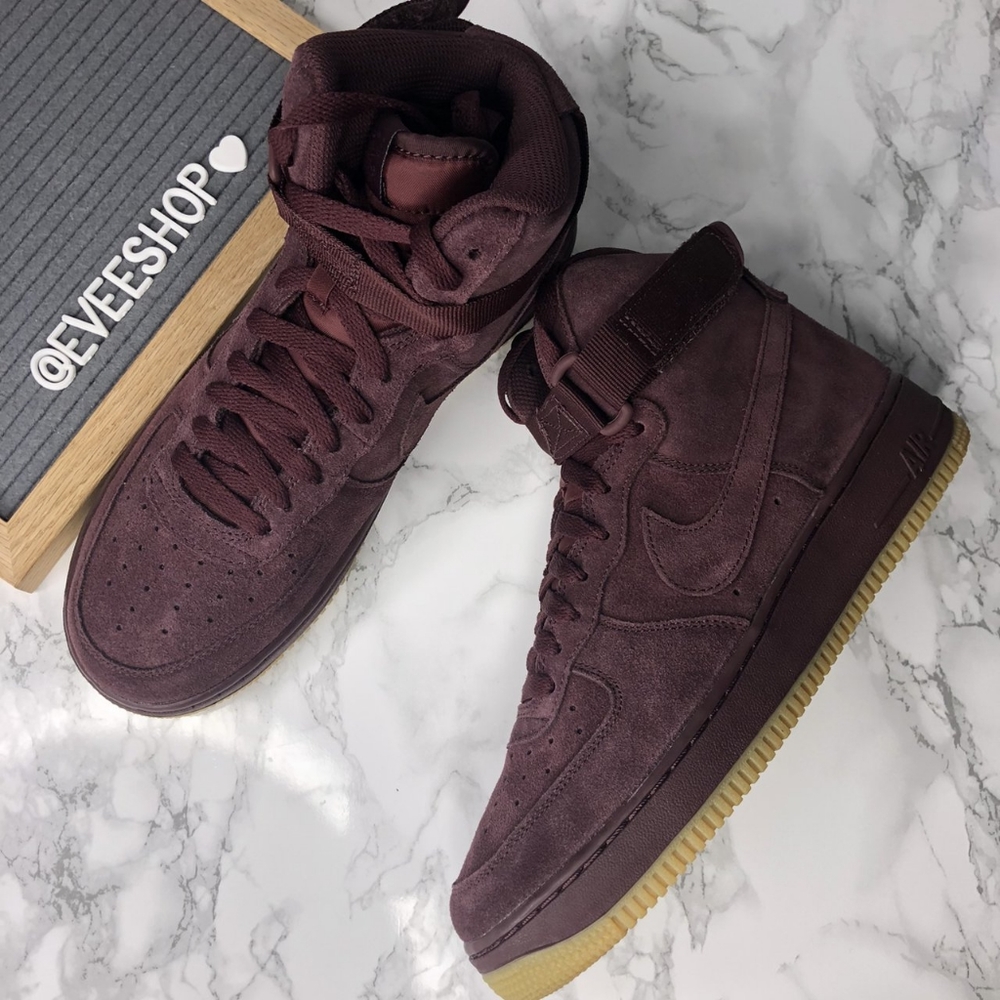 Nike Air Force 1 Burgundy suede - Picture 2 of 4